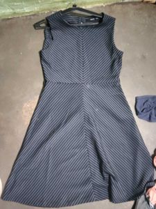Striped Sleeveless Fit & Flare Dress