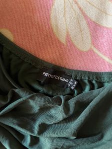 Elegant Dark Green Corset Top