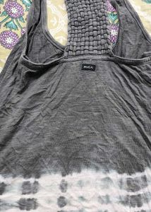 Gray Tie-Dye Tank Top