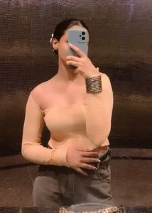 Camel Beige Ribbed Square-Neck Cropped Top