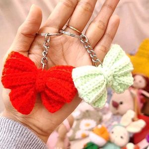Red Crochet Bow