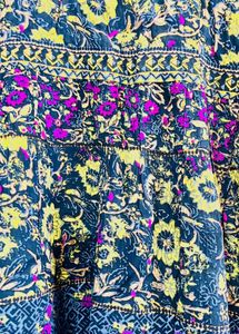 Boho Floral Print Sleeveless Tunic