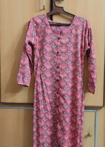 Pink Printed Kurta Set