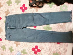 a Denim Jeans With Design In Top &amp; Bottom