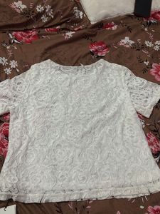 white lace top