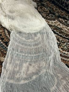 White Dupatta Fabric