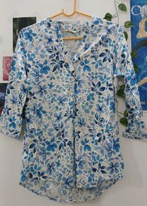 SALE!! Blue Floral Blouse