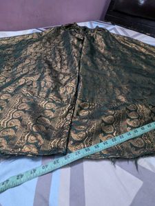 Bottle green &amp; Golden Wide leg skirt