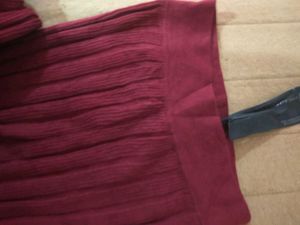 Maroon Ribbed Knit Leggings