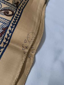 Bishnupuri Katan Silk BlockPrint Traditional Saree