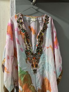 Beaded embellished sequence y2k Kaftan Tunic top