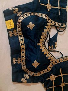 Elegant Teal Embroidered Blouse