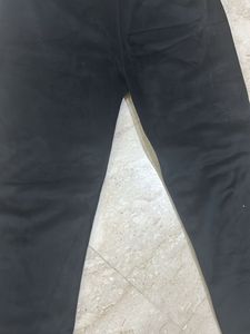 Velvet Women Black Pants Trouser
