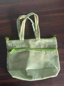 Elegant Green &amp; Gold Clutch Bag