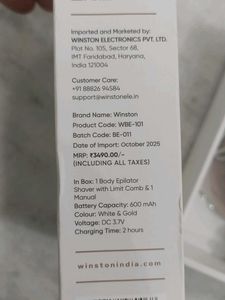 Winston 2-in-1 Body Epilator &amp; Shaver