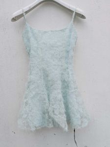 Light Blue Fuzzy Mini Dress