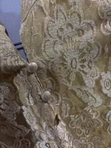 Elegant Gold Brocade Blouse