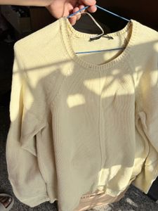 Soft Yellow V-Neck Sweater