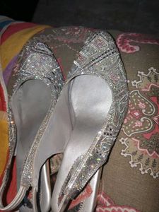 Sparkling Embellished Slingback Heels