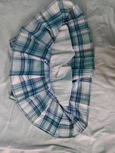 Plaid Pleated Mini Skirt
