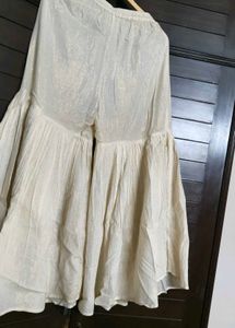 Women Creamy White Ethnic Garara Pants