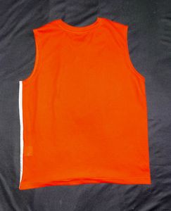 orange  Sleeveless T-Shirt