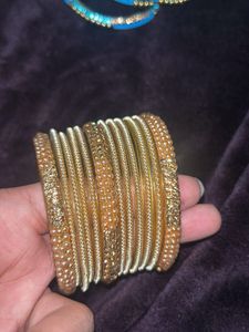 Set of Elegant Gold Bangles