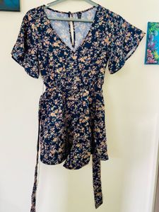 Chic Floral Print Short Dress