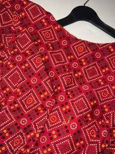 Red Bandhani blouse