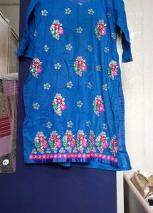 Embellished Blue Kurta
