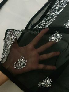 Elegant Black Chikankari Kurta✨🤍🖤