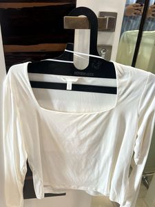 White Long Sleeve Top