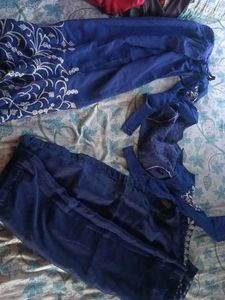 Elegant Blue Embroidered Lehenga Choli Set