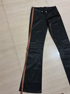 Black Flare Satin Pants