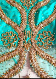 Elegant Teal Embroidered Lehenga Set