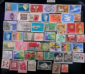 50 Vintage Helvetia Stamps