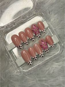 French Tip Butterfly Press On Nails