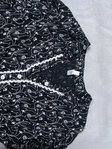 Black Printed short kurti