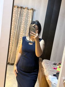 Elegant Navy Blue Dress🦋🎀