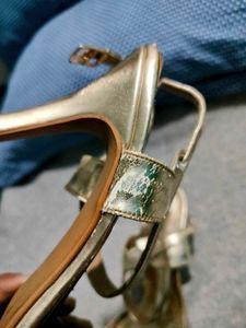 Gold Strappy Heels