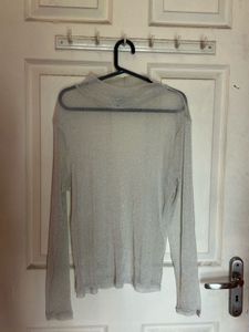 Sparkly Sheer Long Sleeve Top