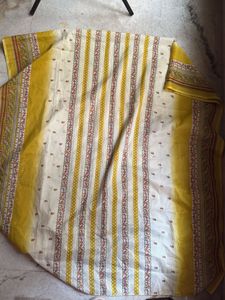Beautiful Yellow Striped Printed Dupatta