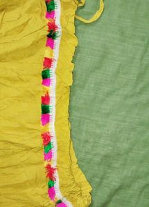 Vibrant Yellow Embroidered Skirt