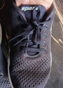 Sparx Black Running Shoes
