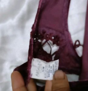 Velvet Thong Panty