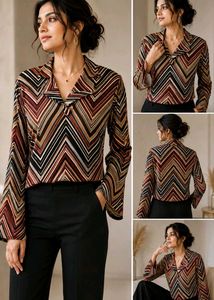 Stylish Korean Party Wear Top Long Sleeves