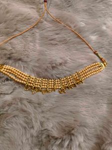 Elegant Pearl and Stone choker