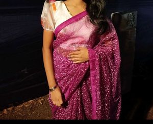 Gorgeous  purple Saree 💜