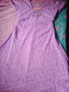 Lavender Embroidered Dress