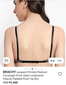Leopard Print Push-Up Bra removble strap